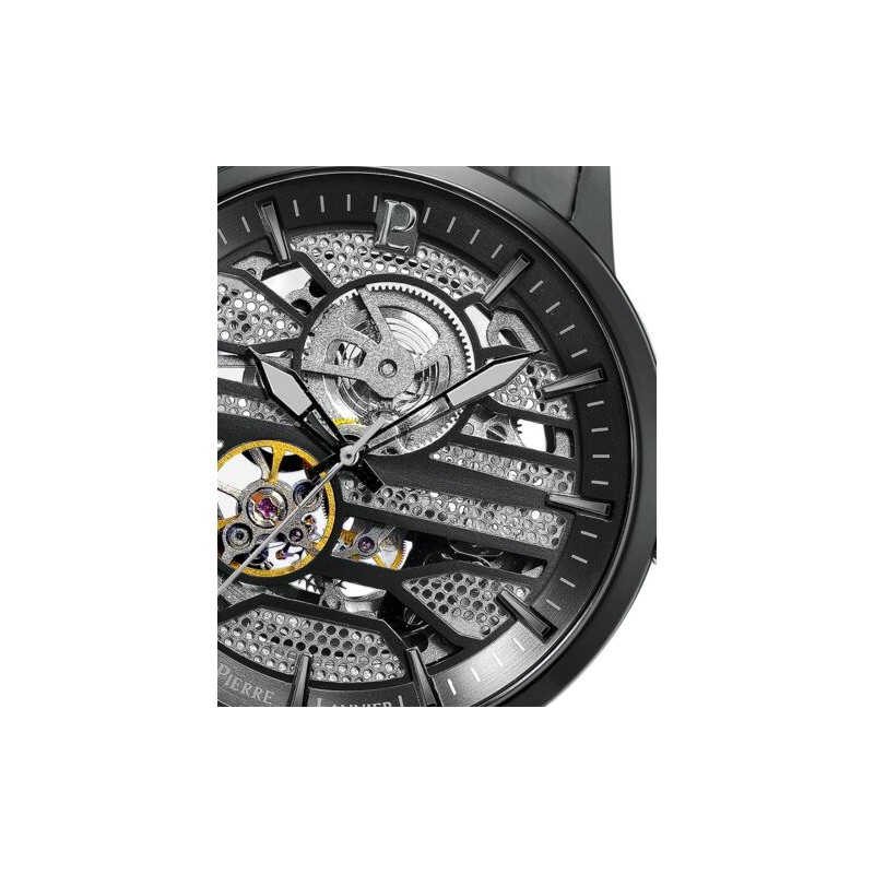Montre Homme Pierre Lannier Automatique Réf. 325C439 - Acier Noir, NEUVE Avec étiquettes Et Boîte