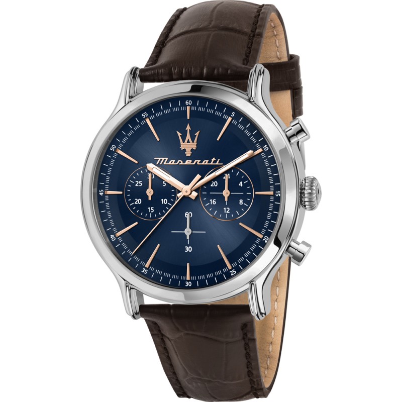 Maserati Epoca Chrono Montre Homme Cuir Marron R8871618014