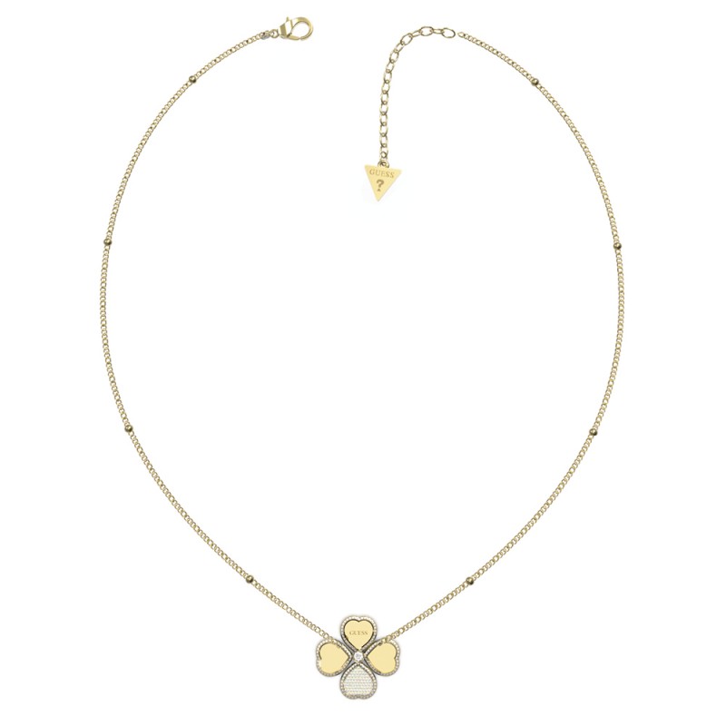 Guess Fine Heart Collier Acier Doré JUBN01419JWYG Guess Fine Heart Collier Acier Doré JUBN01419JWYG