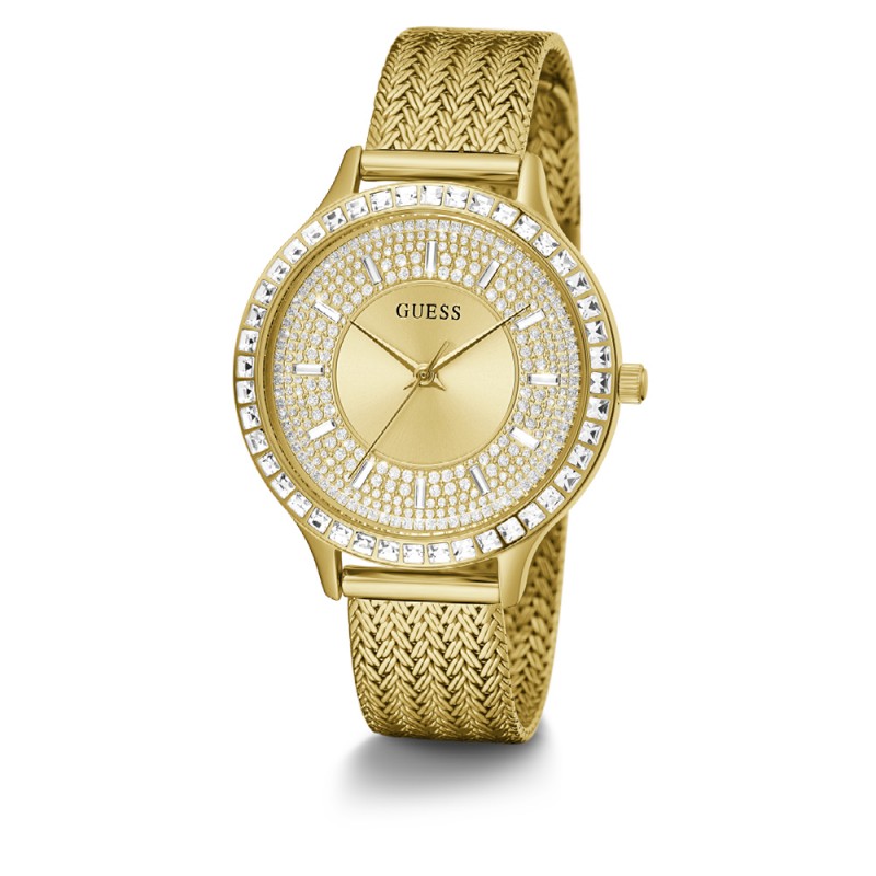 Guess Soiree Montre Femme Acier Doré Milanais GW0402L2