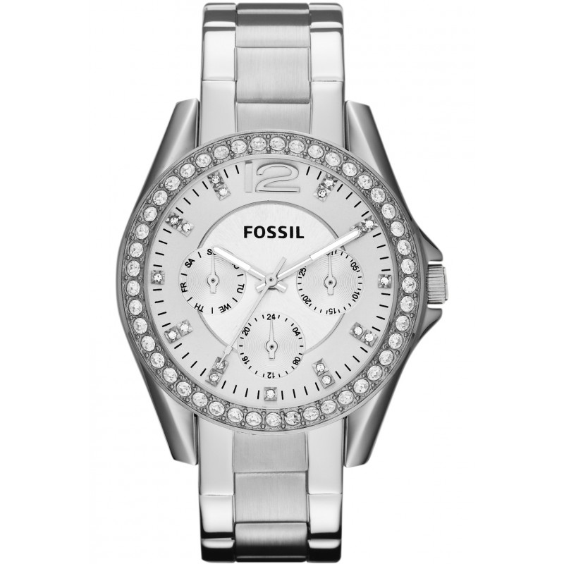 Fossil Riley Multifonctions Montre Femme Acier ES3202 Fossil Riley Multifonctions Montre Femme Acier ES3202