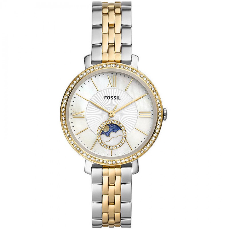 Fossil Jacqueline Montre Femme Acier Bicolore ES5166 Fossil Jacqueline Montre Femme Acier Bicolore ES5166