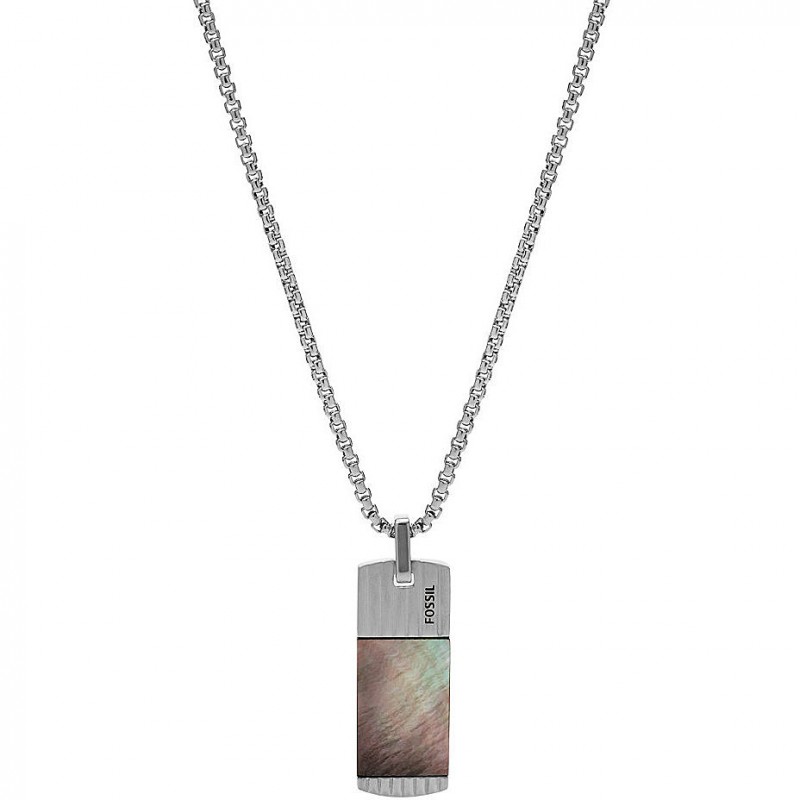 Fossil Vintage Casual Collier Homme Acier Et Nacre JF03986040 Fossil Vintage Casual Collier Homme Acier Et Nacre JF03986040