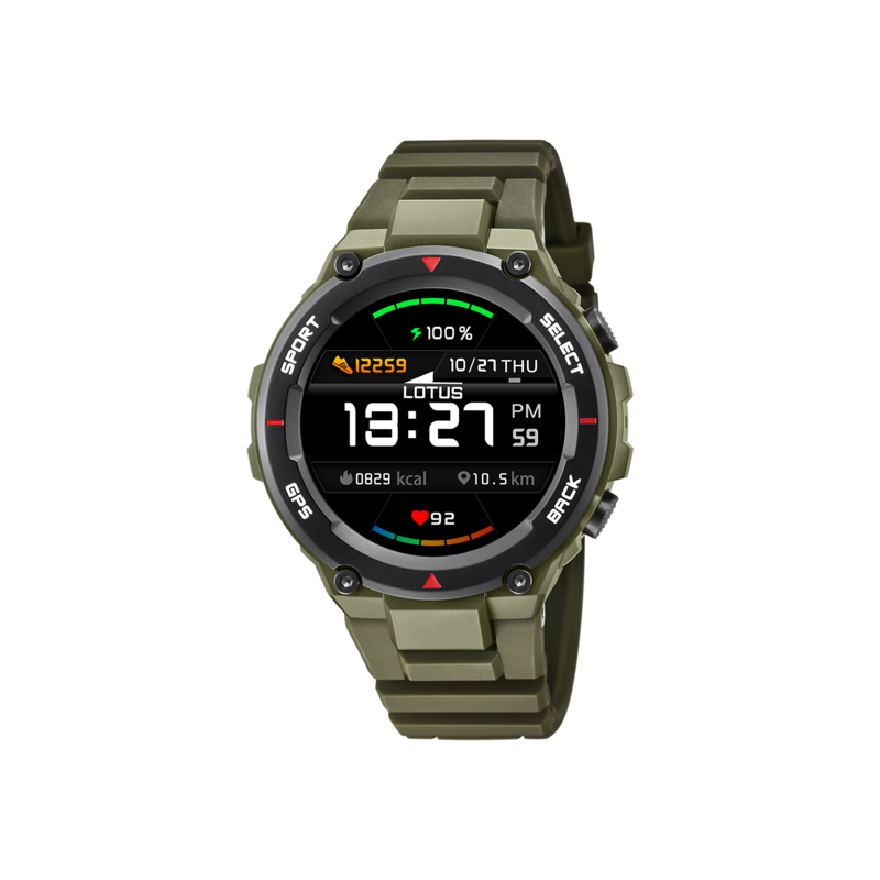 Lotus Connectée Montre Homme Silicone Vert 50024/3 Lotus Connectée Montre Homme Silicone Vert 50024/3