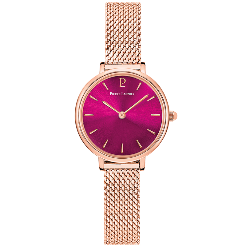 Pierre Lannier Nova Femme Acier Milanais Doré Rose 014J958