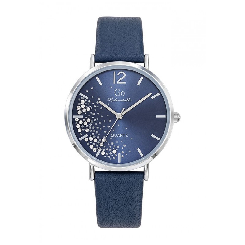 Go Girl Montre Femme Acier Cuir Bleu 699364