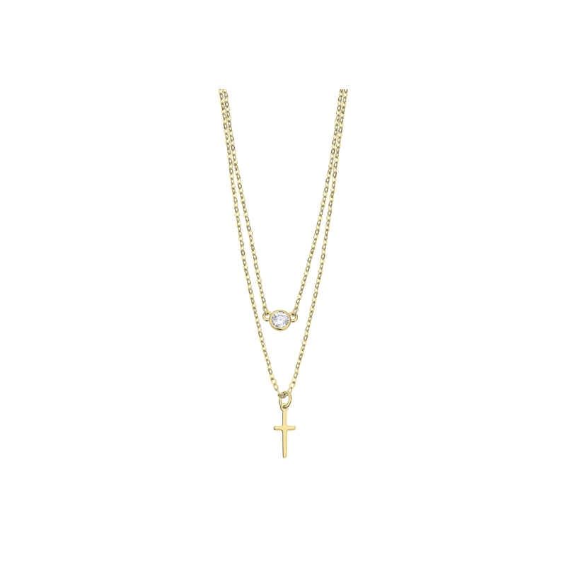 Lotus Silver Collier Double Femme Doré LP3255-1/2