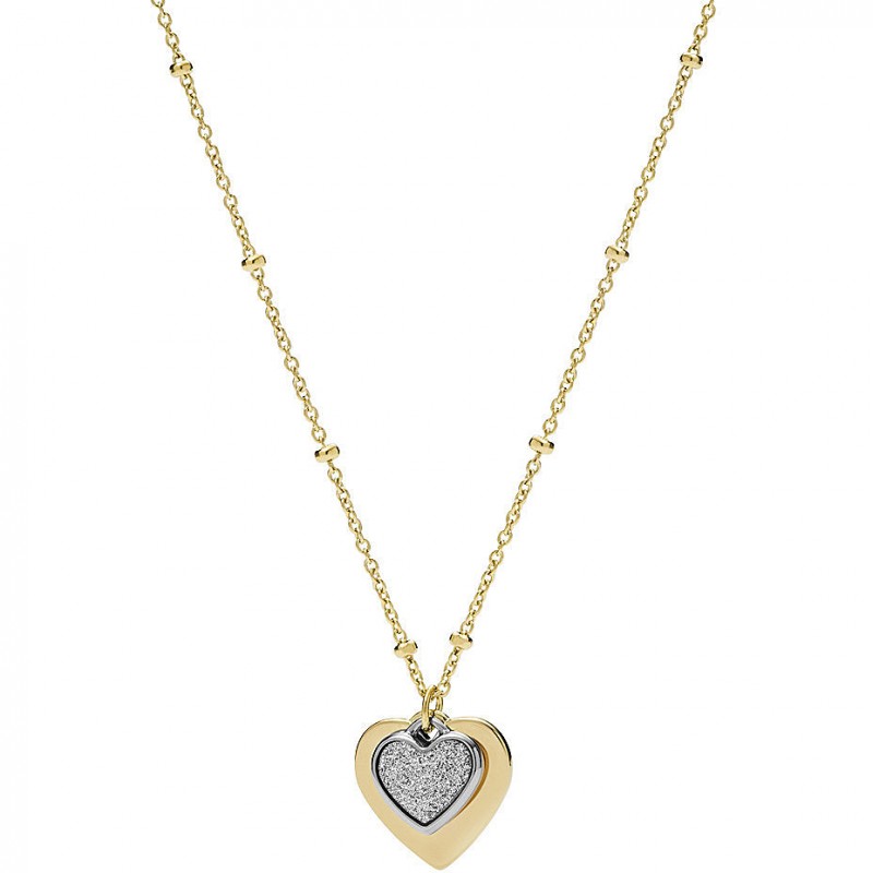 Fossil Sutton Mommy and Me Femme Collier Acier Doré JF03955710 Fossil Sutton Mommy and Me Femme Collier Acier Doré JF03955710