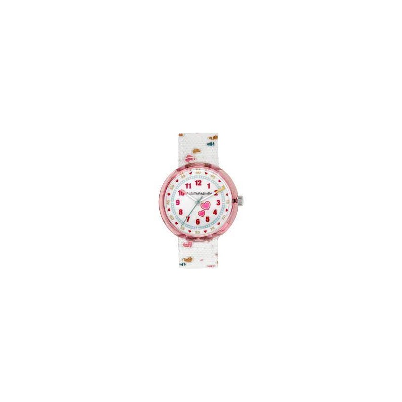 Lulu Castagnette Montre Mini Lulu Enfant Tissu Blanc 38954 Lulu Castagnette Montre Mini Lulu Enfant Tissu Blanc 38954