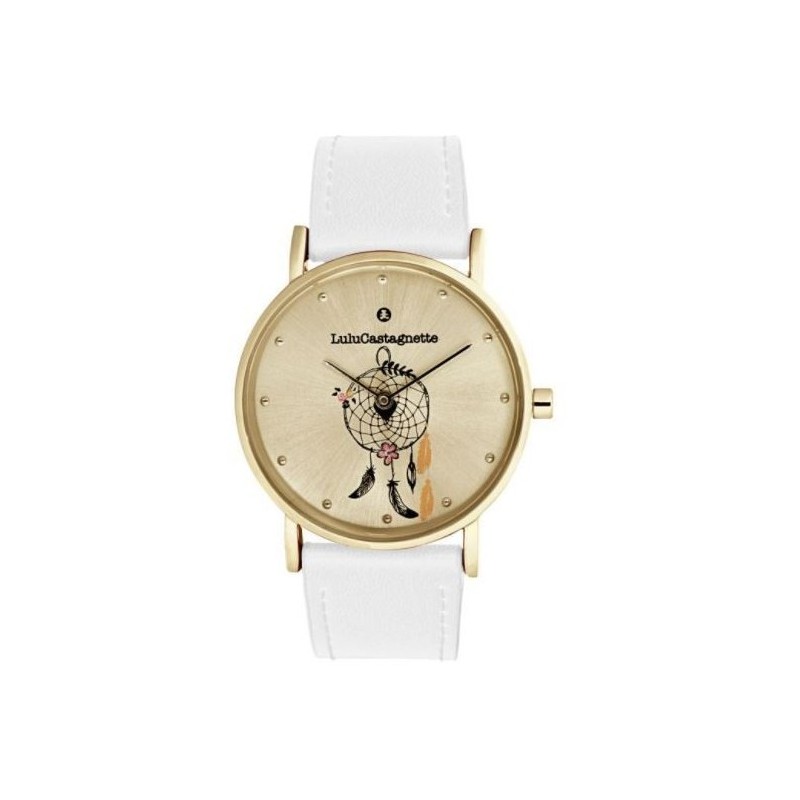 Lulu Castagnette Bohème Style Montre Fille Cuir Blanc 38944 Lulu Castagnette Bohème Style Montre Fille Cuir Blanc 38944