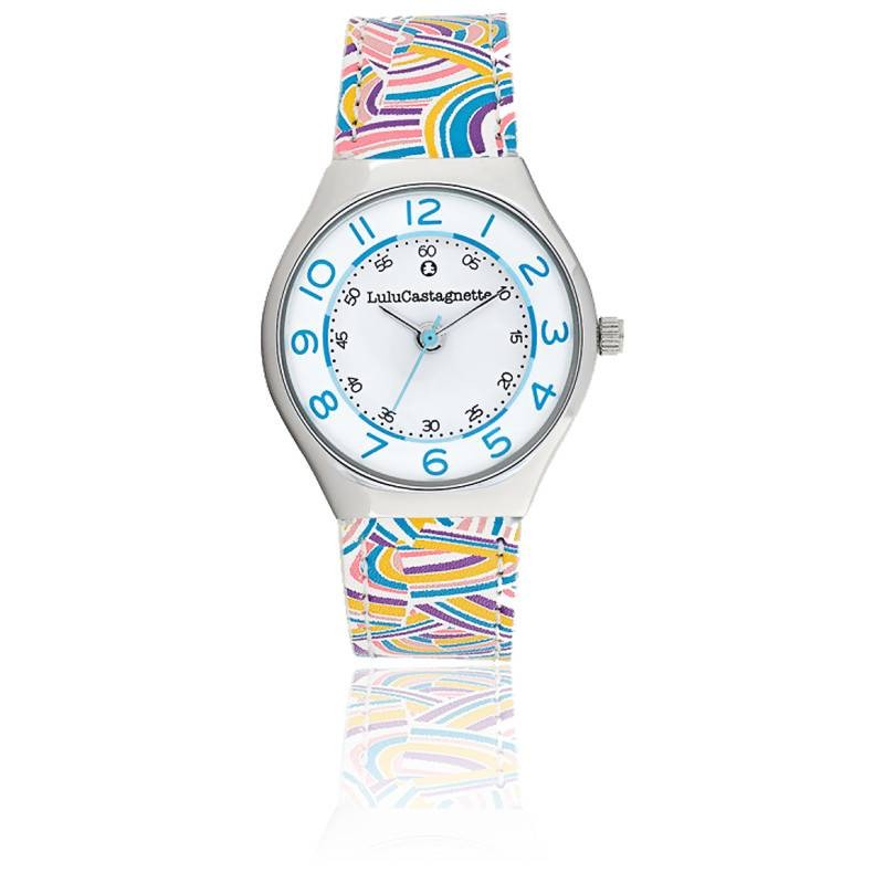 Lulu Castagnette MiniStar Fun Montre Fille Cuir Multicolore 38934 Lulu Castagnette MiniStar Fun Montre Fille Cuir Multicolore 38934