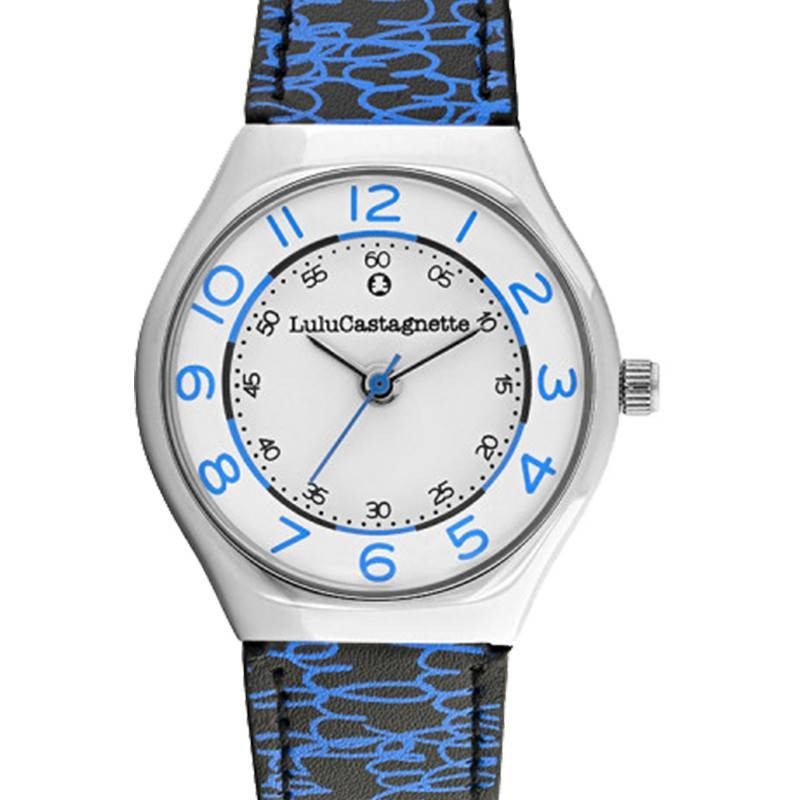 Lulu Castagnette MiniStar Fun Montre Fille Cuir Bleu 38939 Lulu Castagnette MiniStar Fun Montre Fille Cuir Bleu 38939