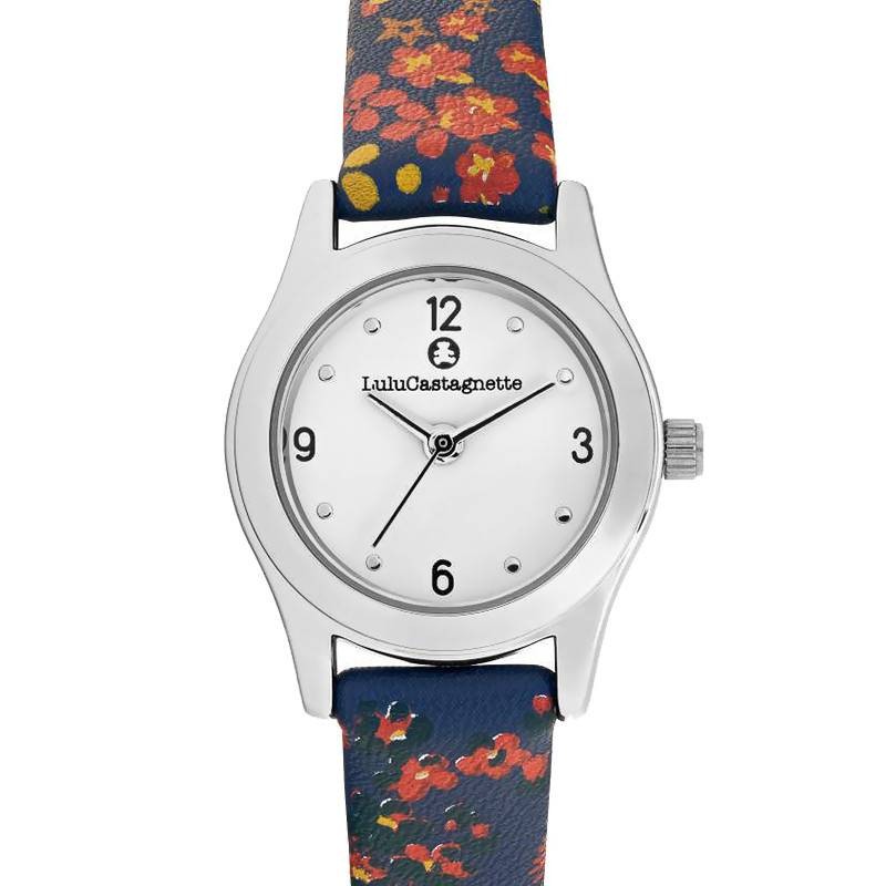 Lulu Castagnette Leaf Montre Fille Cuir Bleu 38925 Lulu Castagnette Leaf Montre Fille Cuir Bleu 38925