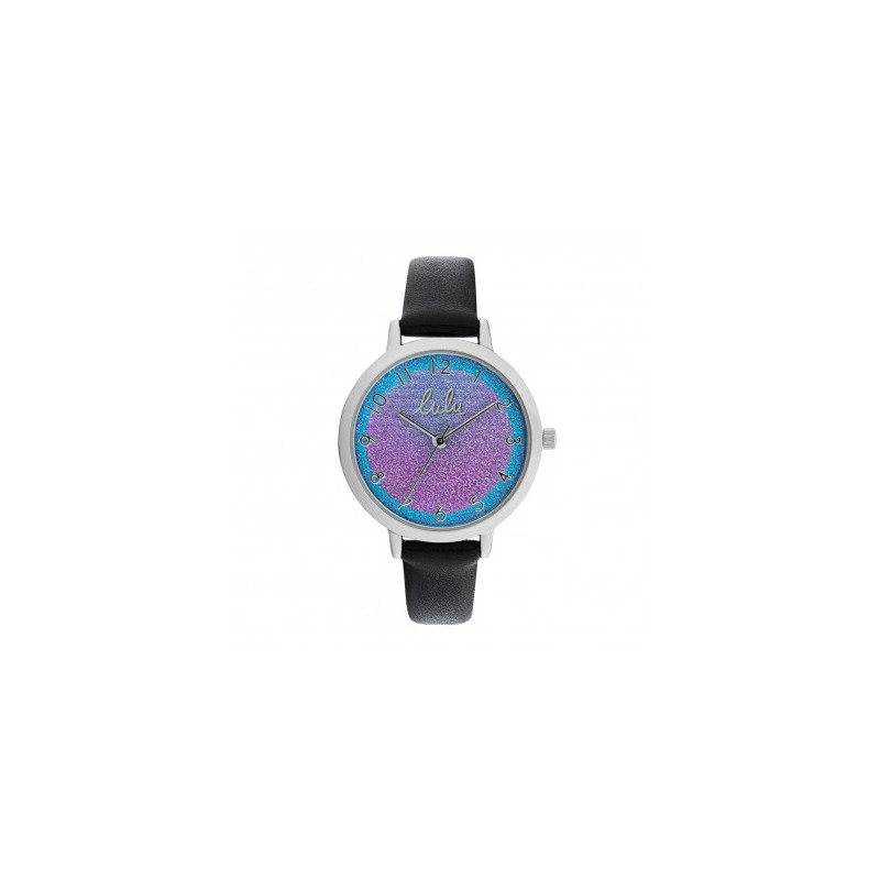 Lulu Castagnette Stella Montre Fille Cuir Noir 38906 Lulu Castagnette Stella Montre Fille Cuir Noir 38906