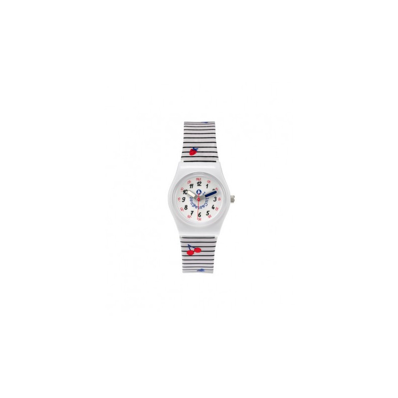 Lulu Castagnette Cherry Montre Fille Silicone Blanc G38006 Lulu Castagnette Cherry Montre Fille Silicone Blanc G38006