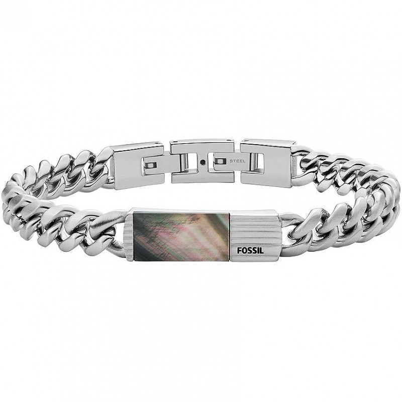 Fossil Vintage Casual Bracelet Homme Acier Et Nacre JF03985040 Fossil Vintage Casual Bracelet Homme Acier Et Nacre JF03985040