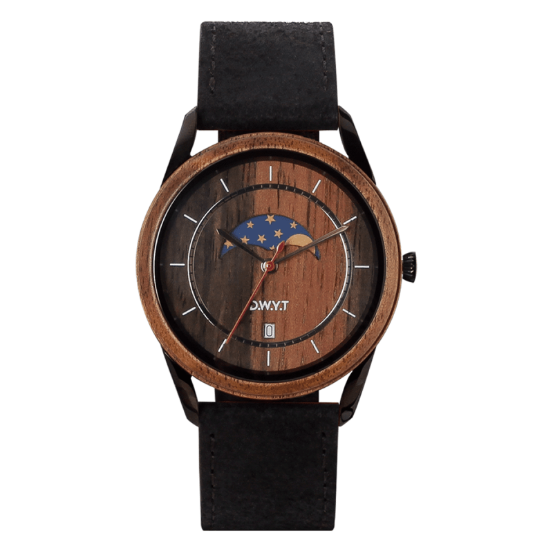 DWYT Watch Mood Montre Mixte Bracelet Cuir Noir Charbon - DW-02101-1003 DWYT Watch Mood Montre Mixte Bracelet Cuir Noir Charbon - DW-02101-1003