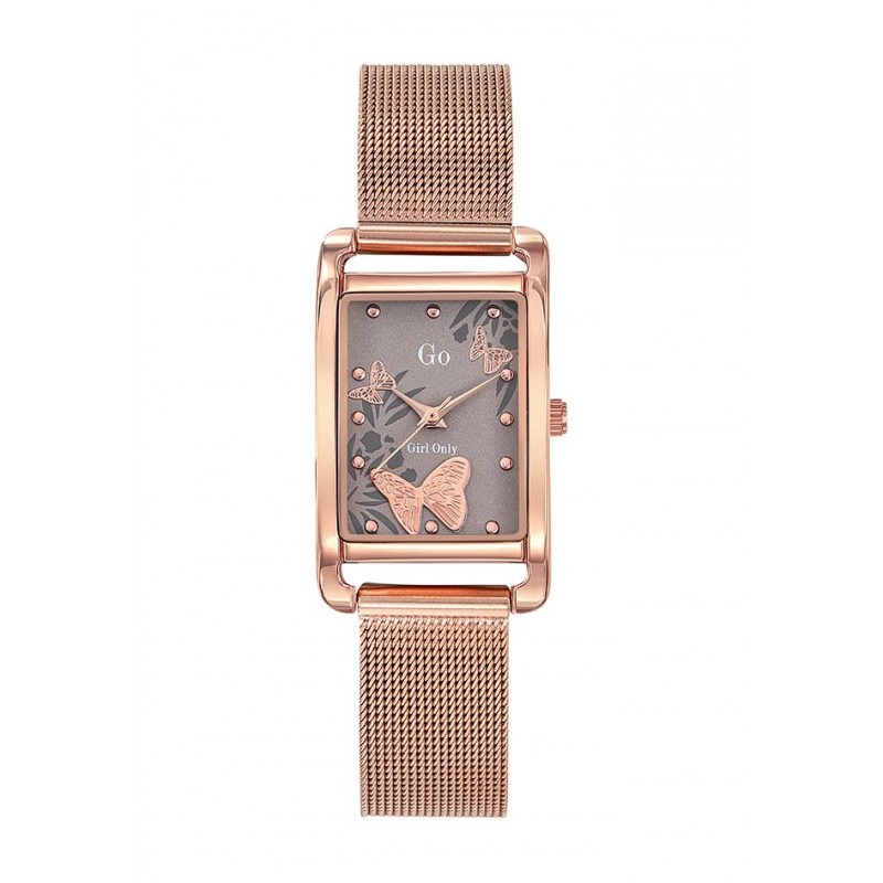 Go Girl Montre Femme Acier Doré Rose Milanais 695339