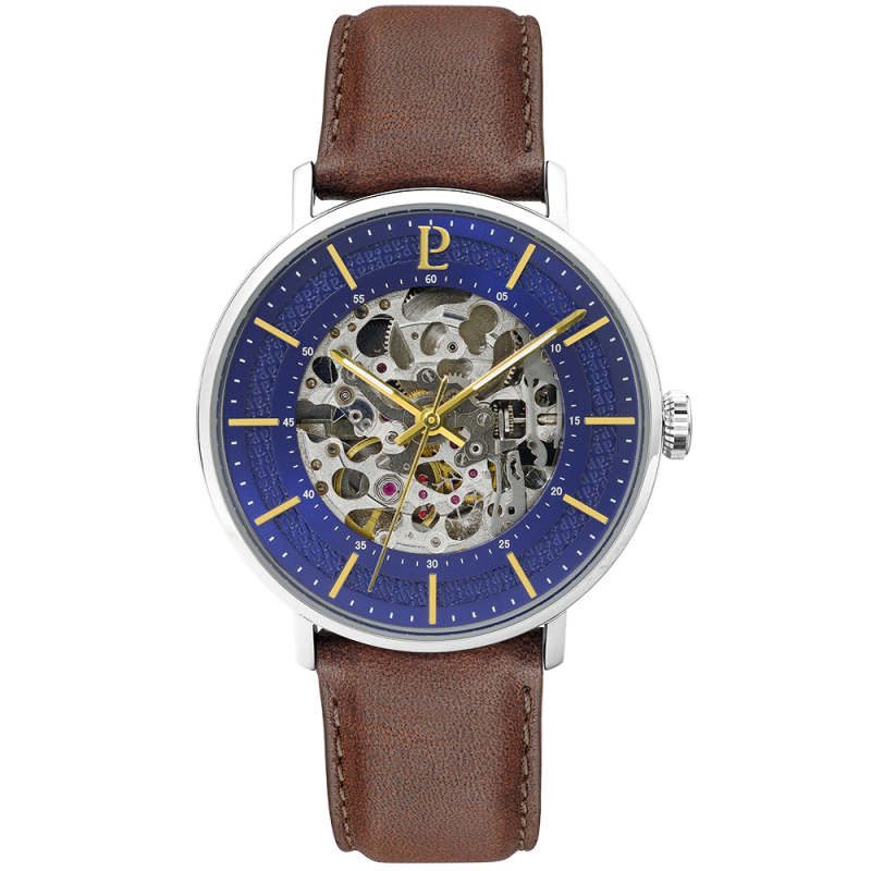 Pierre Lannier Gaius Homme Automatique Acier Cuir Marron 323C164 Pierre Lannier Gaius Homme Automatique Acier Cuir Marron 323C164