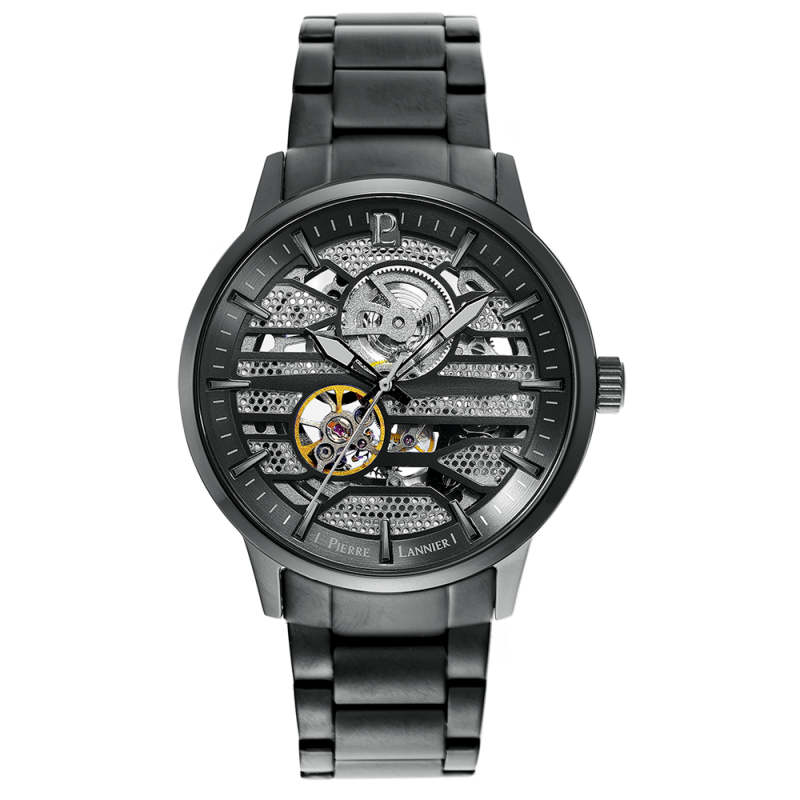 Pierre Lannier Automatic Impact Montre Homme Acier PVD Noir 333C439 Pierre Lannier Automatic Impact Montre Homme Acier PVD Noir 333C439