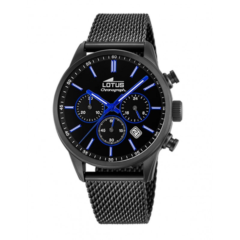 Lotus Montre Homme Chrono Acier Milanais 18700/3 Lotus Montre Homme Chrono Acier Milanais 18700/3