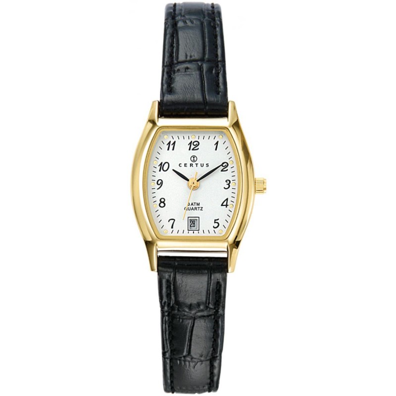 Montre Certus Femme Cuir Noir 646502 Classique Montre Certus Femme Cuir Noir 646502 Classique