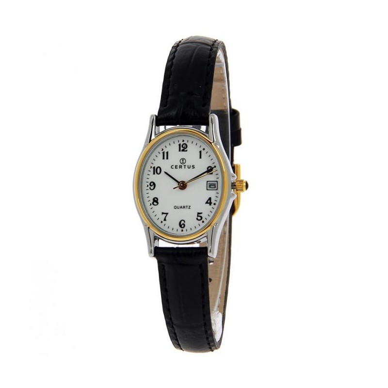 Montre Certus Femme Cuir Noir 645329 Classique Montre Certus Femme Cuir Noir 645329 Classique