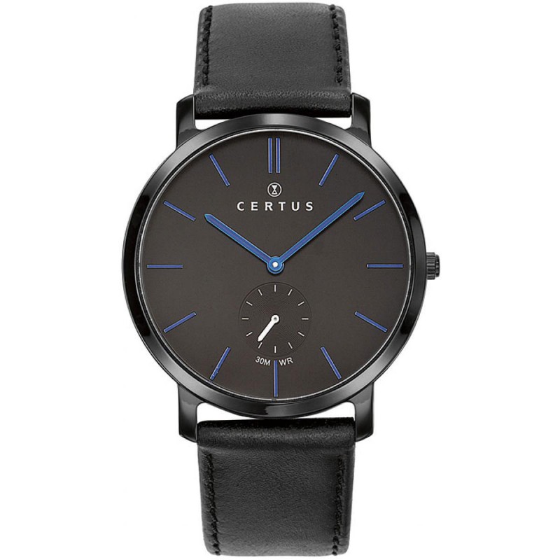 Montre Certus Homme Cuir Noir 611062 Montre Certus Homme Cuir Noir 611062