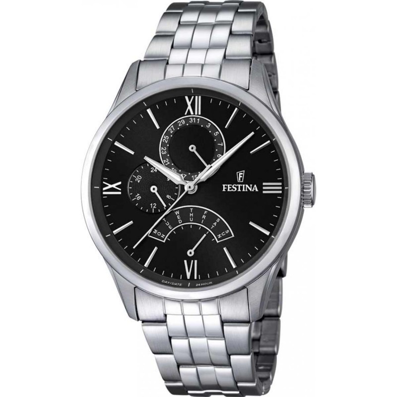 Festina Montre Retro Homme Multifonction Acier F16822/4 Festina Montre Retro Homme Multifonction Acier F16822/4