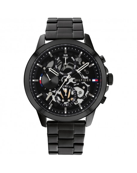 Tommy Hilfiger Henry Montre Homme Multifonction Acier Noir 1710478