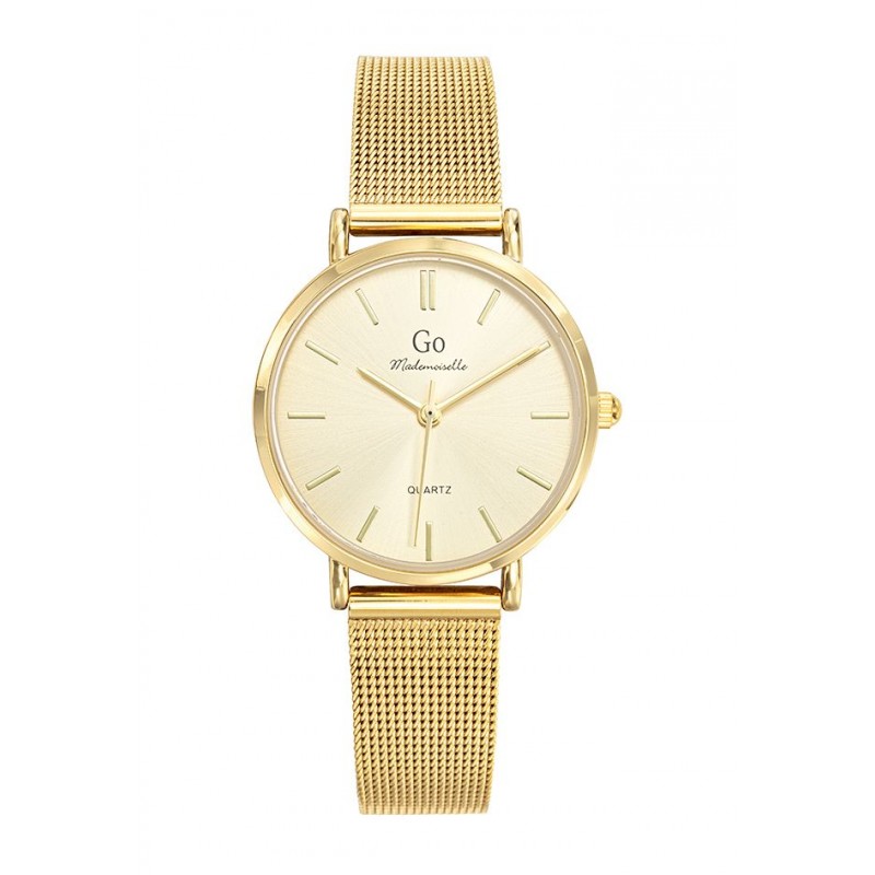 Go Girl Montre Femme Acier Doré Milanais 695430