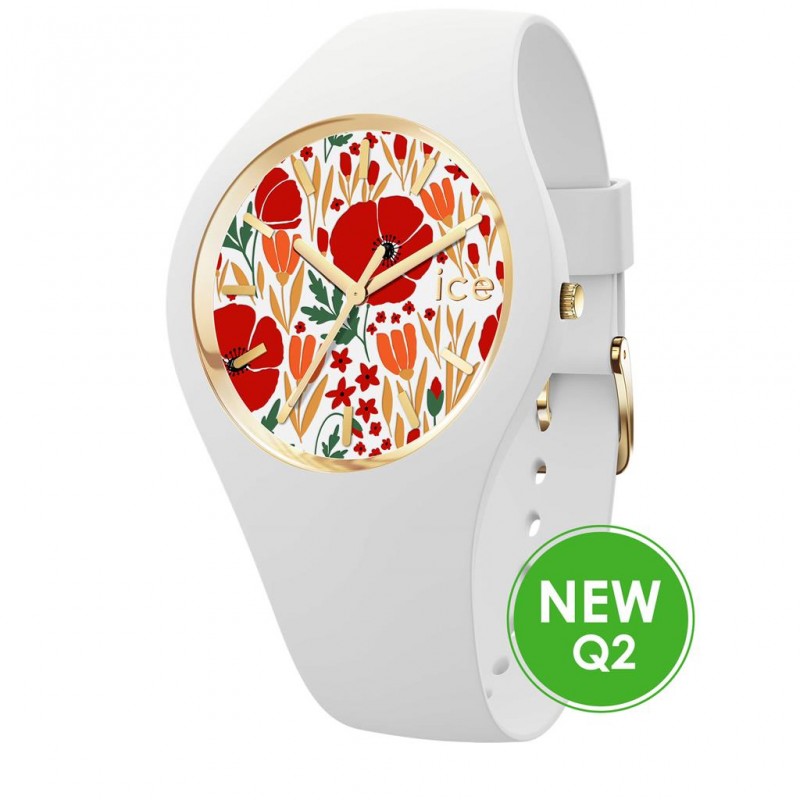 Ice Watch Flower Poppy Fields Montre Femme Small 020512 Ice Watch Flower Poppy Fields Montre Femme Small 020512