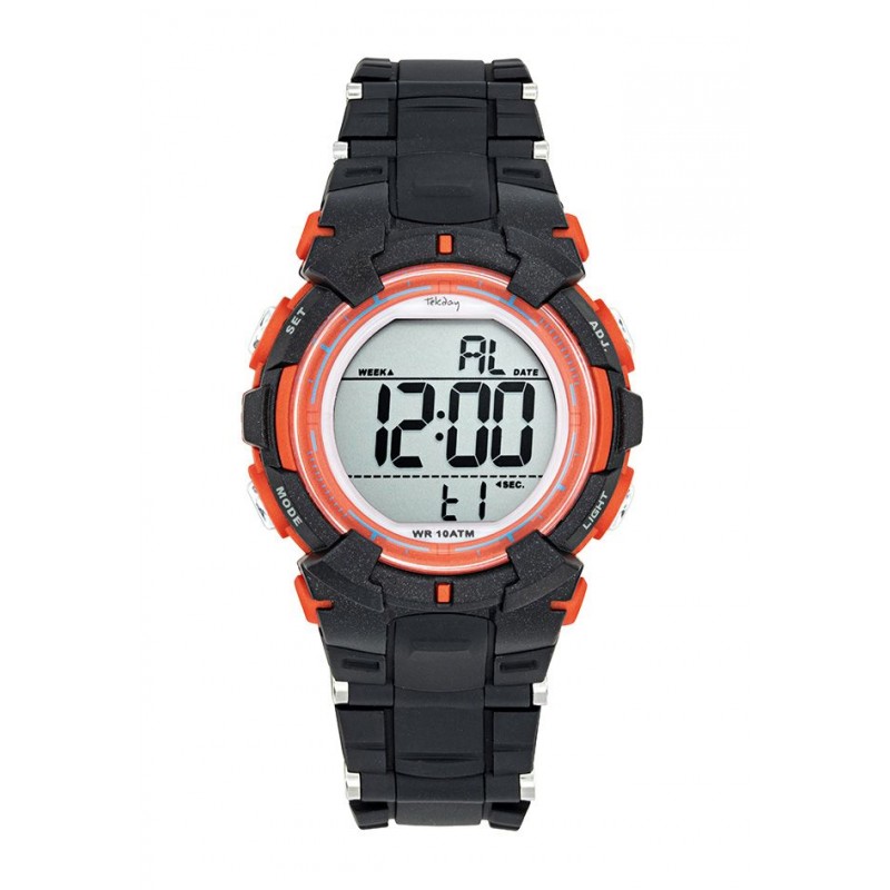 Tekday Montre Junior Silicone Noir 654784 Gperdumesaiguilles