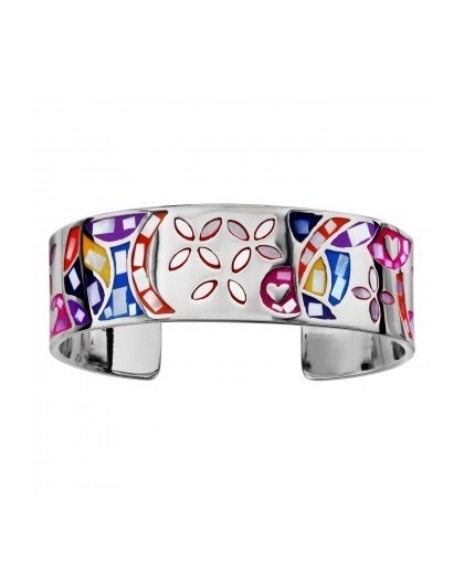 Bracelet Stella Mia Acier & Nacre Multicolor Fleurs -127229
