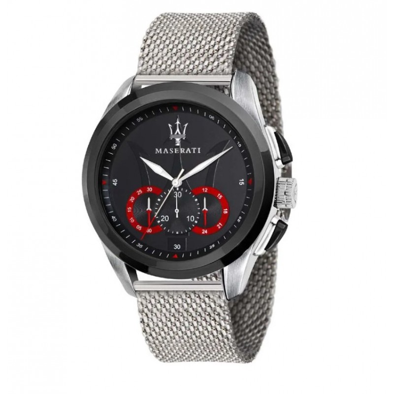 Montre Homme Maserati Traguardo Cadran Noir Bracelet Métal Gris R8873612005 Montre Homme Maserati Traguardo Cadran Noir Bracelet Métal Gris R8873612005