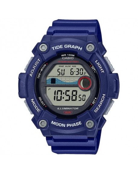 Casio Montre Homme Chrono Résine Bleue WS-1300H-2AVEF