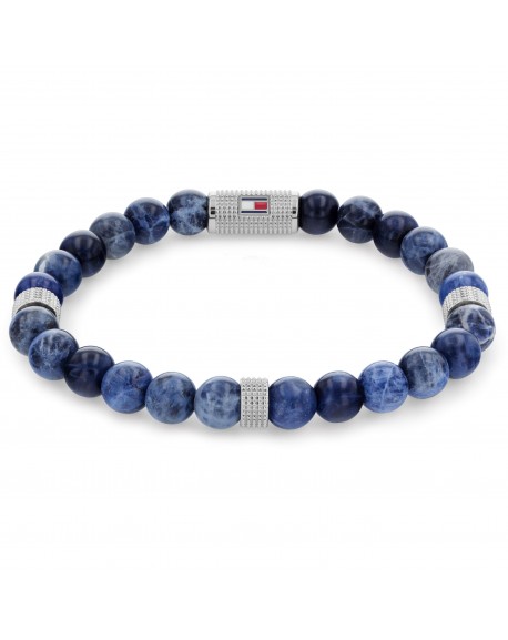Tommy Hilfiger Bracelet Homme Acier et Perles Bleu 2790436
