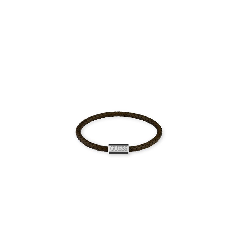 Guess Acapulco Bracelet Homme Acier Cuir Marron JUMB02141JWSTTM Guess Acapulco Bracelet Homme Acier Cuir Marron JUMB02141JWSTTM