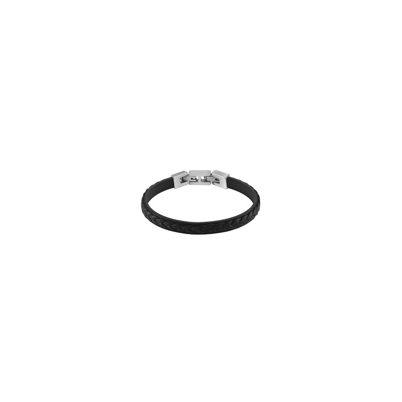 Guess Tucson Bracelet Homme Acier Cuir Noir JUMB02143JWSTBK Guess Tucson Bracelet Homme Acier Cuir Noir JUMB02143JWSTBK