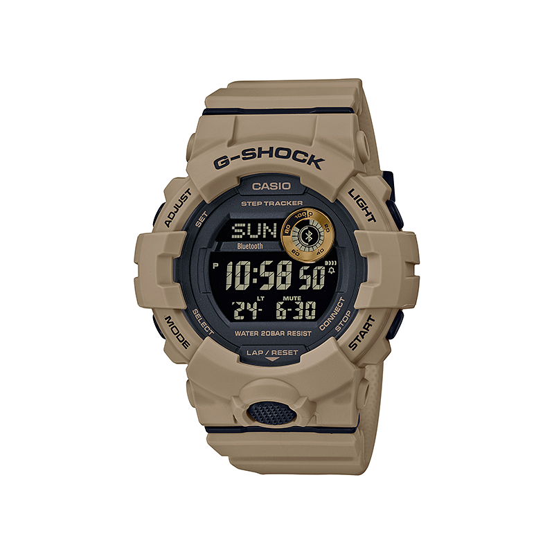 Casio G-Shock Montre Homme Bluetooth Résine Beige GBD-800UC-5ER Casio G-Shock Montre Homme Bluetooth Résine Beige GBD-800UC-5ER