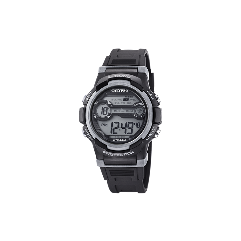 Calypso Junior Chrono Bracelet Silicone Noir K5808/4 Calypso Junior Chrono Bracelet Silicone Noir K5808/4
