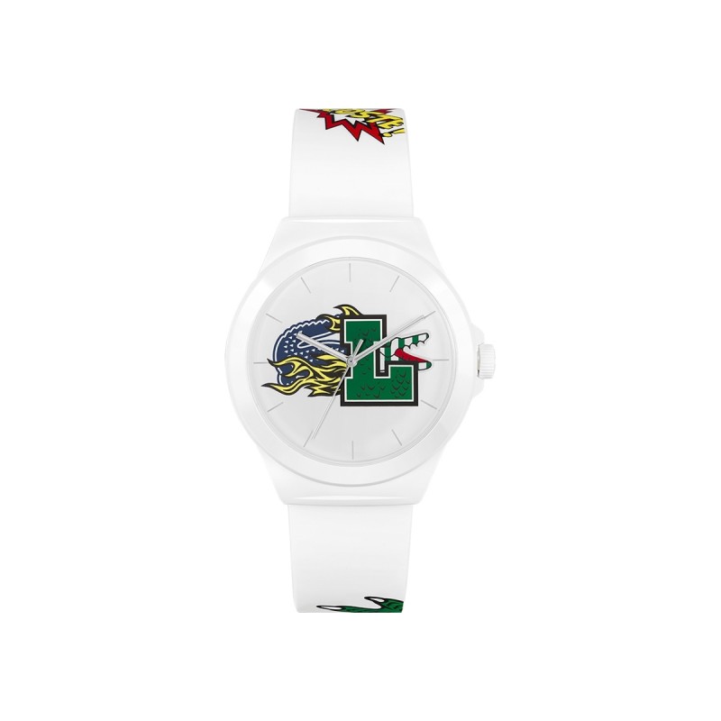 Lacoste Neocroc Holiday Montre Homme Silicone Blanc 2011232 Lacoste Neocroc Holiday Montre Homme Silicone Blanc 2011232