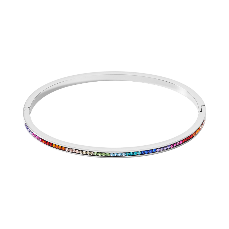 Cœur de Lion Bracelet Jonc Femme Acier Et Cristaux 0129/33-1517