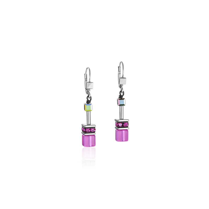 Cœur de Lion Geo Cube Boucles D'Oreilles Femme Acier Et Cubes Rose 2838/20-1520