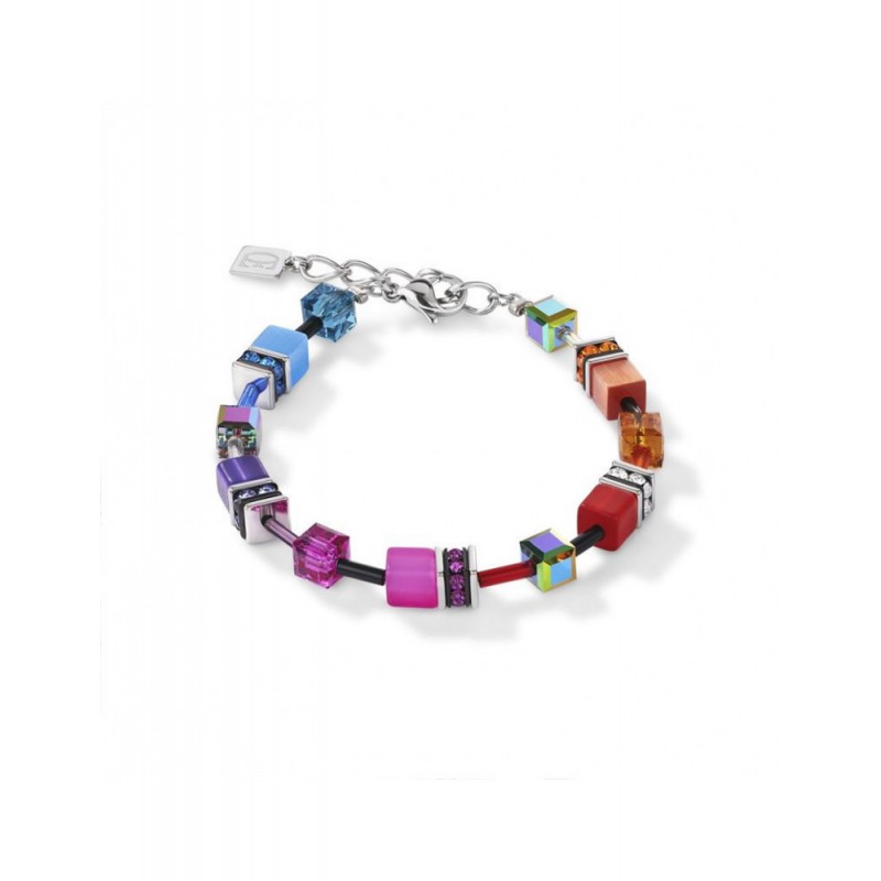 Cœur de Lion Bracelet Femme Acier Et Cube Multicolore 2838/30-1520 Cœur de Lion Bracelet Femme Acier Et Cube Multicolore 2838/30-1520