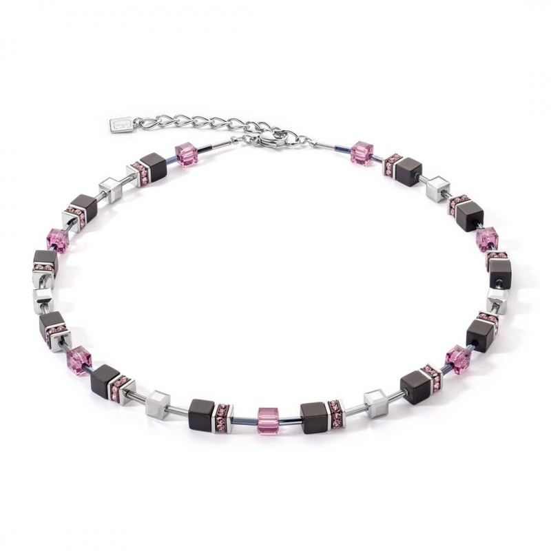 Cœur de Lion Geo Cube Collier Femme Acier Et Cube Violet 4018/10-0824 Cœur de Lion Geo Cube Collier Femme Acier Et Cube Violet 4018/10-0824