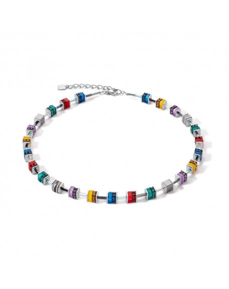 Cœur de Lion Collier Femme Acier Et Cubes Multicolores 4509/10-1581