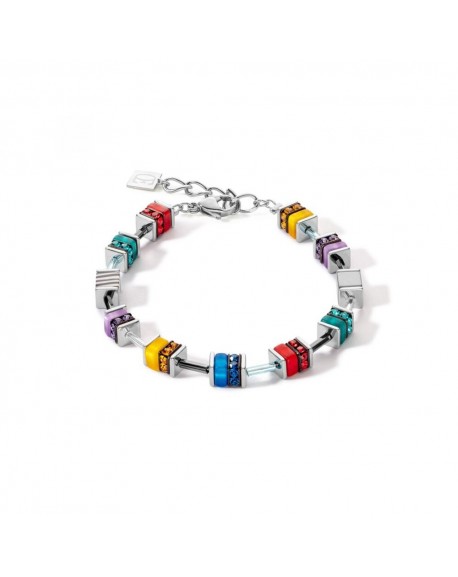 Cœur de Lion Bracelet Femme Acier Et Cube Multicolore 4509/30-1581