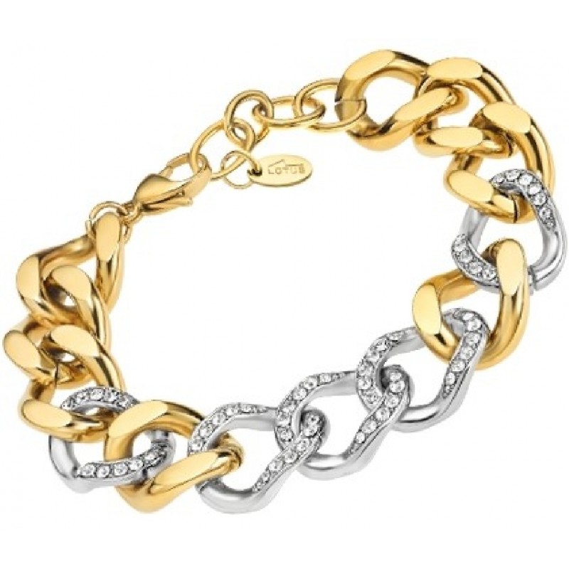 Lotus Style Bracelet Femme Acier Bicolore Et Strass LS2252-2/3 Lotus Style Bracelet Femme Acier Bicolore Et Strass LS2252-2/3