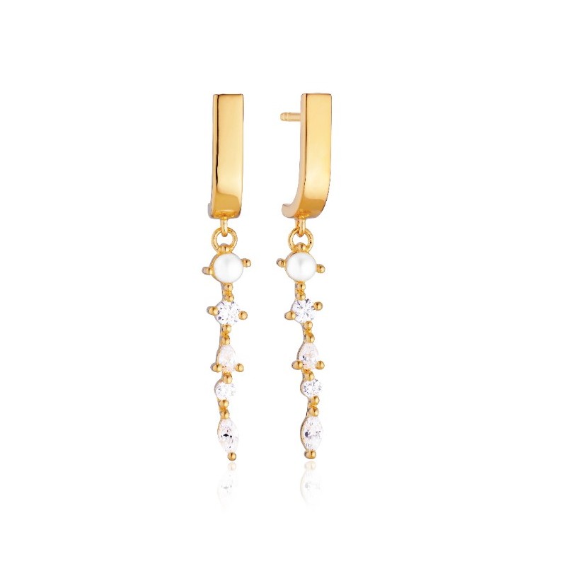 Sif Jakobs Adria Boucles D'Oreilles Femme Argent Doré SJ-E12244-PCZ-YG
